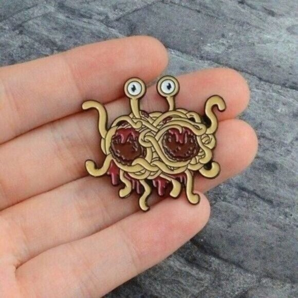3/$20 Flying Spaghetti Monster Enamel Pin - Picture 1 of 1